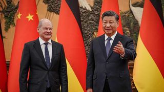 Chinese President Xi Jinping and German Chancellor Olaf Scholz in Beijing